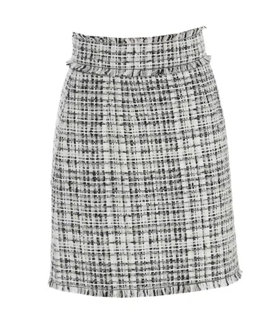 DOLCE & GABBANA TWEED STRAIGHT-FIT SKIRT