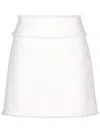 Dolce & Gabbana Cotton Raschel Tweed Miniskirt In White