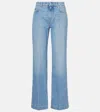 Dolce & Gabbana High-waist Wide-leg Trousers Crease Effect In Blue
