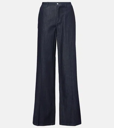 Dolce & Gabbana High-rise Wide-leg Jeans In Blue