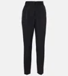 Dolce & Gabbana High-rise Wool And Silk-blend Tuxedo Pants In Black