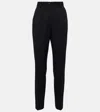 Dolce & Gabbana Elegant Tapered Virgin Wool Trousers In Nero