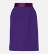 Dolce & Gabbana High-rise Wool-blend Crêpe Pencil Skirt In Lila
