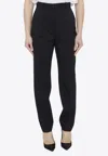 Dolce & Gabbana Wool Gabardine Cigarette Tuxedo Pants In Black