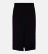 Dolce & Gabbana High-rise Wool Midi Skirt In Black