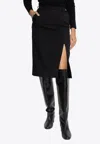 Dolce & Gabbana High-rise Wool Skirt With Slit