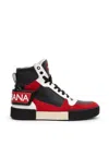 Dolce & Gabbana High-top Multicolor Sneakers  In Multi
