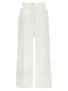 Dolce & Gabbana High Waist Cotton Pants In White