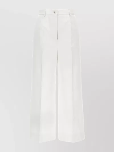 DOLCE & GABBANA HIGH WAIST COTTON PANTS