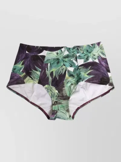 Dolce & Gabbana High Waist Floral Beach Briefs Underwear