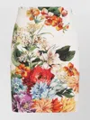Dolce & Gabbana High Waist Floral Print Mini Skirt In Multi