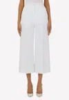 Dolce & Gabbana High-waist Gabardine Culottes In White