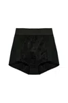 Dolce & Gabbana High Waist Jacquard Shorts In Black