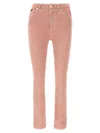 Dolce & Gabbana Artisanal Stretch Denim High-waist Jeans In Pink