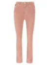 Dolce & Gabbana Artisanal Stretch Denim High-waist Jeans In Pink