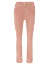 Dolce & Gabbana Artisanal Stretch Denim High-waist Jeans In Pink