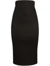 Dolce & Gabbana High-waist Midi Skirt In Black