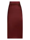 Dolce & Gabbana High-waist Midi Skirt In Burgundy