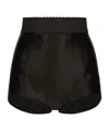 Dolce & Gabbana High-waisted Scallop-edge Briefs In Black