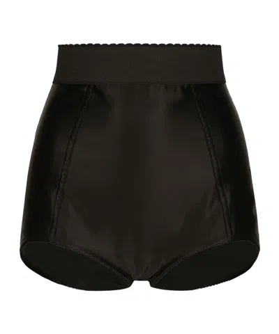 DOLCE & GABBANA DOLCE  GABBANA MARQUISETTE HIGH-WAIST SATIN PANTIES