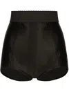 Dolce & Gabbana High-waisted Scallop-edge Briefs In Schwarz