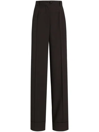 DOLCE & GABBANA HIGH WAIST PANTS IN BLACK