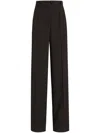 Dolce & Gabbana High-waisted Wide-leg Trousers In Black