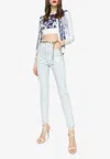Dolce & Gabbana High-waist Ripped Jeans In Sky Blue