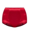 Dolce & Gabbana Silk Satin Briefs In Red