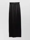 Dolce & Gabbana High Waist Satin Finish Skirt With Side Pockets In Black