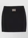Dolce & Gabbana High Waist Short Skirt Sicily Collection In Black