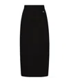 Dolce & Gabbana Cady Calf-length Skirt With Slits In Black
