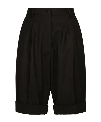 DOLCE & GABBANA DOLCE  GABBANA HIGH WAIST GABARDINE SHORTS