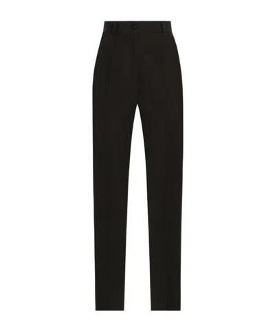 Dolce & Gabbana High-waist Tailored Trousers In Black