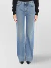Dolce & Gabbana High-waist Wide-leg Trousers Crease Effect In Blue