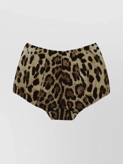 DOLCE & GABBANA HIGH-WAISTED ANIMAL PRINT BRIEFS