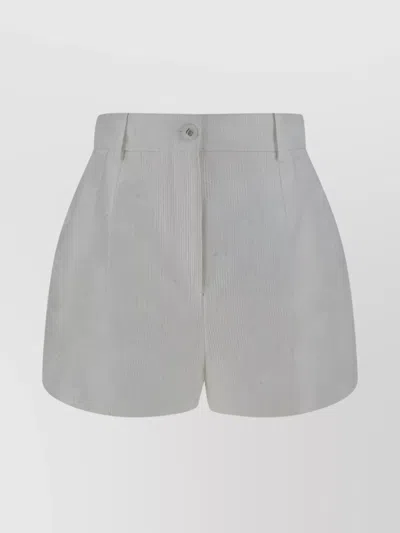 Dolce & Gabbana Bermuda Shorts In Bianco Naturale