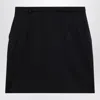 Dolce & Gabbana High-waist Virgin Wool Mini Skirt In Black