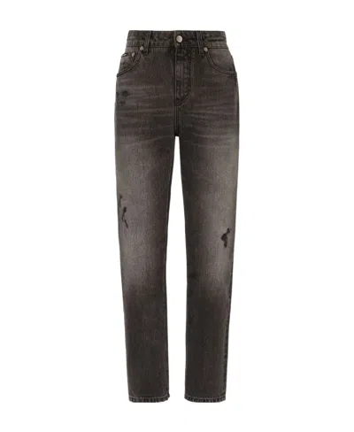 DOLCE & GABBANA DOLCE  GABBANA HIGH-WAISTED DISTRESSED JEANS