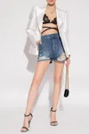 Dolce & Gabbana High Waisted Denim Shorts In Blue
