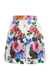 Dolce & Gabbana Multicolor Bermuda Shorts With All-over Floral Pattern Print In Cotton Woman In Floral