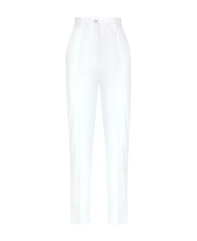 DOLCE & GABBANA HIGH-WAISTED GABARDINE TROUSERS
