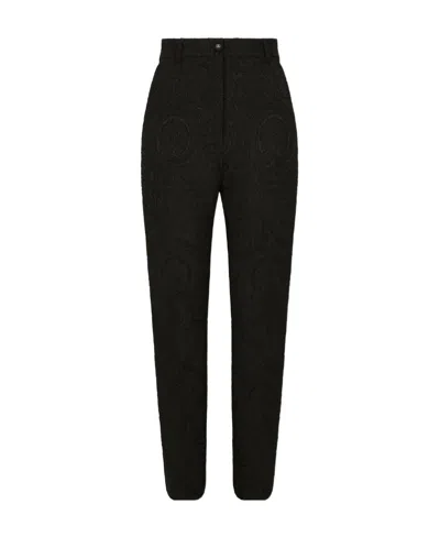DOLCE & GABBANA DOLCE  GABBANA HIGH-WAISTED JACQUARD PANTS