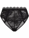 Dolce & Gabbana High-waisted Lace Briefs In Black