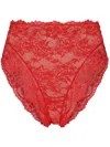 Dolce & Gabbana High-rise Lace Briefs In Red