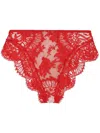 Dolce & Gabbana High-waisted Lace Briefs In Red
