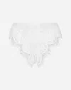 Dolce & Gabbana High Waist Lace Panties In White