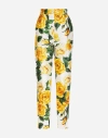 Dolce & Gabbana Floral High-rise Silk Wide-leg Pants In Print