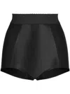 Dolce & Gabbana High-waisted Scallop-edge Briefs In Black