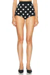 Dolce & Gabbana High Waist Shorts In Nero & Bianco